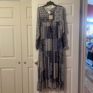 BoHo patchwork dress new with tags size large Dress Forum Los Angeles Blues